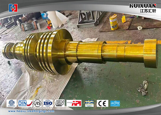 Steam Turbine Rotor Forging Using Alloy Steel Materials with Melting Process EF LF VD and Machining from Rough to Finish
